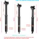 EXA Form 900i 30.9mm/31.6mm Internal Routing Dropper Post with Lever and Cable Kit MTB/Ebike Internal Bike Seatpost 100/120/150mm Travel -345/395/445mm Length