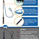 Interactive Flirt Pole Toy for Dogs Chase and Tug of War, Durable Teaser Wand with Pet Fleece Rope Tether Lure Toy to Outdoor Exercise & Training for Small Medium Large Dogs (Blue/Red, POLE-35 inches)