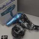 BaBylissPRO Nano Titanium 2000-Watt Blow Dryer with Concentrator Nozzle, Professional Grade Ionic Corded Styling Tool for Hair (Blue)