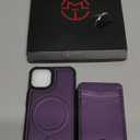 for iPhone 13 Wallet Case Compatible with Magsafe, Magnetic RFID Blocking Card Holder Kickstand 2 in 1 Detachable Case for iPhone 13 6.1", Purple