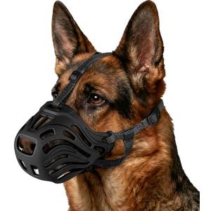 Dog Muzzle, Soft Breathable Dog Muzzles Suitable Dogs, Adjustable Basket Muzzles Prevents Chewing and Biting for Grooming Trimming Training, 7"