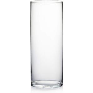 WGV Cylinder Vase, Width 6", Height 16", Clear Glass Container Terrarium Candle Holder for Wedding Centerpiece, Party Event, Home Office Decor, 1 Piece