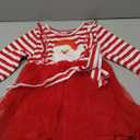 Toddler Baby Girls Christmas Dress Long Sleeve Fall Winter Dress Santa Claus Tulle Tutu Xmas Dress with Headband Red Size 80