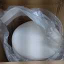 BLEXA Round Ottoman with Storage Set of 2-Upholstered Velvet Vanity Stool for MakeupMultifunctional Ottomans Coffee Table Padded Seat Foot Rest for Living Room&Bedroom(White-Upgrade Tray Lid) 