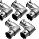 5 Pcs EMT Conduit Fittings Inside Corner Pull Elbow, EMT 90 Degree Metal Conduit Capped Corner Coupling, Combo Head Set Screw, Zinc Die Cast, Silver (1/2 Inch)