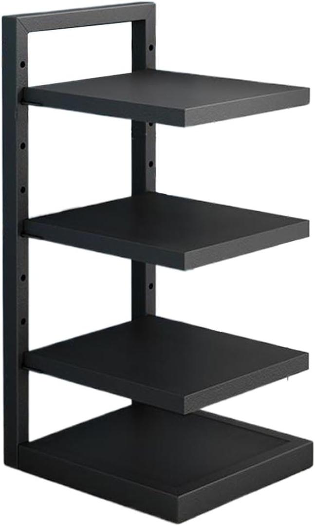 Adjustable 3-4 Tier Pots and Pans Organizer Rack - Heavy Duty 21 Cabinet Storage Solution for Kitchen, Snap-on Pan Organizer with Panels (Four Layers)