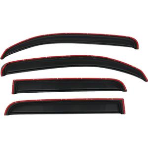 IKON MOTORSPORTS in-Channel Window Visor Compatible with 2006-2011 Chevy HHR 4Door, Acrylic Smoke Tinted 4PCS Sun Rain Shade Guard Wind Vent Air Deflector, 2007 2008 2009 2010