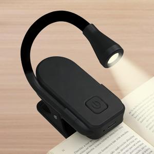 Clip on Book Light, 3 Color Temperatures Stepless dimming Reading Lights for Books in Bed with 360 rotatable Clip-on Reading Light for Travel, Kids & Book Lovers