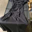 Women's Black Silk Wrap Dress, Size Large