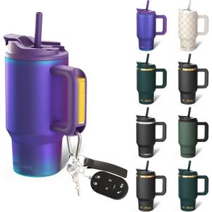 Frost Buddy Thicc Buddy - 16 oz Stainless Steel Vacuum Insulated Tumbler with Lid and Straw for Water - Travel Mug Cupholder Friendly - Gifts for Women Men Him Her (Nebula)
