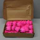 36 PCS Hot Pink Glitter Roses Bouquet Kit, Sparkling Flower Arrangement with Stems, Butterflies, Crown, Wrapping Paper, Card, Ribbon for Wedding, Holiday, Mothers Day, Birthday, DIY Crafts