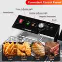 Commercial Deep Fryer,3400W Electric Deep Fryers with Baskets Thickened Stainless Steel Countertop Oil Fryer,10L X 2(21.3QT) Electric Countertop Fryer for Restaurant and Home Use