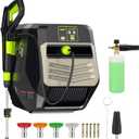 Wall Mounted Pressure Washer - Max 5500 PSI 3.6 GPM, 5 Levers Power Washer with 100FT Retractable Hose for Car/Driveway, Automatic Rewind, Any Length Lock, Black