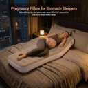 Inflatable Pregnancy Pillow with Belly & Head Hole, Prone Pregnancy Pillow for Stomach Sleepers, Belly Pillow Pregnancy Mattress for Pregnant Women, Maternity airbed Pool Float for Tummy Massage