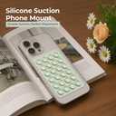 Upgraded SUCKY Silicone Suction Phone Case Adhesive Mount - Hands-Free Phone Accessory for iPhone and Android - Sticky Grip for Selfies, Videos - Clear