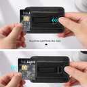 Detachable Card Holder for iPhone 16 Pro Case Leather with Stand, fits for MagSafe, Adjustable Kickstand Wallet,Strong Magnetic Leather Case with Screen Protector (Black, IP16 Pro-6.3inch)