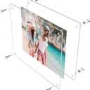 Clear Acrylic Wall Mount Floating Frameless Picture Frame, 20x24 Photo Frame for Wall, Panel for Degree Certificate, Artwork and Family Portraits - 2 Pack