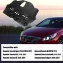 GXARTS Engine Splash Shield Center 29130-C2000 Compatible with Hyundai Sonata 2015 2016 2017 2.4L Engine Under Cover 29130C2001 Front Lower Engine splash shield guard plate HY1228188
