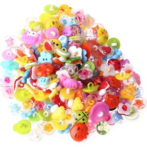 2 x Decorative Plastic Buttons, 200 Pieces, Colorful Animal and Fruit Designs, DIY Sewing Craft Supplies
