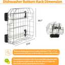 Atgestore WD28X34744 WD28X26099 Dishwasher Lower Rack Replacement for GE Dishwasher Lower Rack Parts GDF510PSD1SS GDT645SSN2SS General Electric Dishwasher Assembly Bottom Dishrack Roller