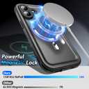 SPORTLINK for iPhone 17 Case - IP68 Waterproof Military Protective Full Body Heavy Duty Shockproof 360 Sealed Dustproof with Camera Screen Protector Phone Cover for iPhone 17 6.3" M/Black
