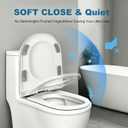 elongated U Toilet Seat Soft Close Quick Release White PP Seat