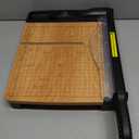 12 Inch Heavy Duty Paper Cutter, Wood Guillotine Paper Cutter & Trimmer, 12-16 Sheets Capacity Cutting Board for Classroom, Crafting, Cardstock Black (Black)