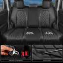 Seat Covers Custom Fit 2023-2026 Honda CR-V, Premium Faux Leather Car Seat Protector, Pet Friendly Interior Cover for CRV(Black, Full Set)