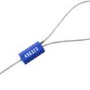 Leadseals(R) 50 Security Cable Seals Numbered Security Tags Tamper Proof Tags Pull Tight Steel Wire Seals for Truck, Trailers, Cargo, Containers, Vans, Oil Tank, Milk Vehicle (Blue, Pack of 50pcs)