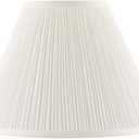 Aspen Creative 33166, Mushroom Pleated Traditional Powder White Spider Lamp Shade, 6-1/2" Top x 15" Bottom x 11" Slant