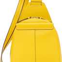 Calvin Klein Women's Myra Backpack for Women  Vegan Leather Convertible Sling Backpack, 2 Pockets, Daffodil, One Size