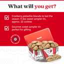 David's Cookies Cranberry Pistachio Biscuits Sweet Sampler Tin - Irresistible Crunch, Snacks And Bakery Treats - Ideal for Snacking And Gifting - Delicious Gourmet Food Gift For All Occasions 9.3oz (EXP 11/22/26)
