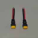 XT60 Power Pigtails Cable, 12AWG XT60 Male Plug Connector to Open Bare Power Cord for Balancing Cars, Drones, Toy Cars, Lithium Batteries and More (2-Pack)