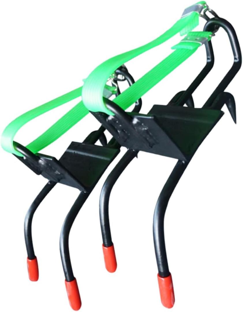 Angoily 1 Pair Set Tree Climbing Buckle Tree Climbing Gear Climbing Gaffs Pole Climbing Tools Tree Climbing Belt Waist Belt Hook Tool Claw Style Climbing Spikes Suite 45 Steel