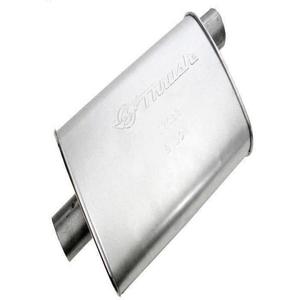 Thrush Muffler Mellow Performance Tone Inlet 2.5 Pipe Connection Offset Outlet 2.5 Center