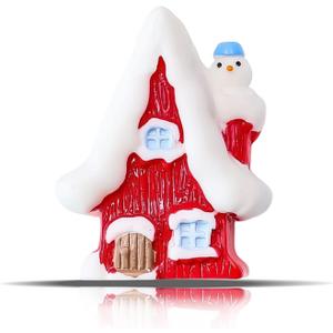 Christmas Fridge Magnets, Cute House Christmas Refrigerator Magnets with Snowman Designs, Funny Winter Xmas Red Magnet for Fridge Home Kitchen Party Decorations (Style5)