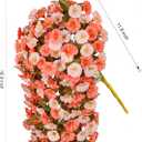 Artificial Fake Fall Mums Hanging Flowers Plants for Outdoor Decoration, 2 PCS Faux Silk Morning Glory Trailing Vines UV Resistant for Wall Home Porch Patio Party Decor (Fall Orange and Light Orange)