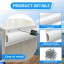5 Pack Dock Edging White Side Gard, 10 Feet Dock Guard with Heavy Wall Sections for Greater Protection Commercial Grade Double Molded Material (White)