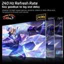 27 Inch Touch Screen Monitor 2K 240Hz QHD 2560x1440 IPS Computer Monitor, HDMI & Type C & USB & DisplayPorts, 10-Point Multi Touch PC Display for Business & Gaming, Frameless, 240Hz, VESA