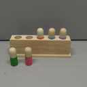 Pop Up Toy Multicolor Puppets | Wooden Color Sorting Toys | STEM Montessori Color Matching Toys | Preschool Learning Educational Toys Gifts for Kids Boys Girls Ages for 1 2 3 Years (Classic Colours)