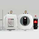Electric Tank Water Heater, MIZUDO 8 Gallon Point of Use Hot Water Heater | Easy to Install for Kitchen, Food Truck, RV, Camper, 120V 1440W, Under Sink, Wall or Floor Mounted