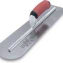 MARSHALLTOWN 14 x 4 inch Rounded Front High Carbon Steel Finishing Trowel, Concrete Tools, DuraSoft Handle, XtraLite Mount, MXS64RED