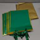 Addblu 28 Pack Bulk Luxury Gift Bags with Handles, Medium Size 9x7x3.15 Inches - Includes 28 Tissue Papers for Wedding, Birthday, Baby Shower, Easter, Mother's Day & Party Favors (Green with Gold Foil Trim)