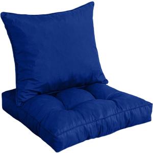 HIGOGOGO 22 x 22 Inch Outdoor Cushions for Patio Furniture, Outdoor Seat Cushions with Resistant Waterproof Cover for Yard Garden, Navy