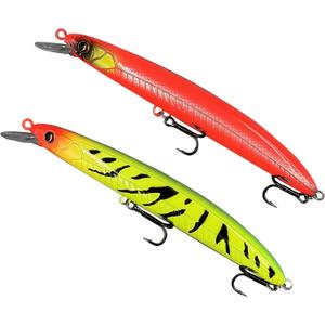 Minnow Jerkbaits with Hooks, Topwater Floating Hard Plastic Fishing Lures for Halibut & Striper, Realistic Lifelike Freshwater Saltwater Lures