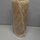 Bamboo Table Lamp, Handmade Boho Wicker Woven Desk Night Light, Rustic Farmhouse Wooden Bedside Nightstand Lighting Fixture for Kids Nursery Room