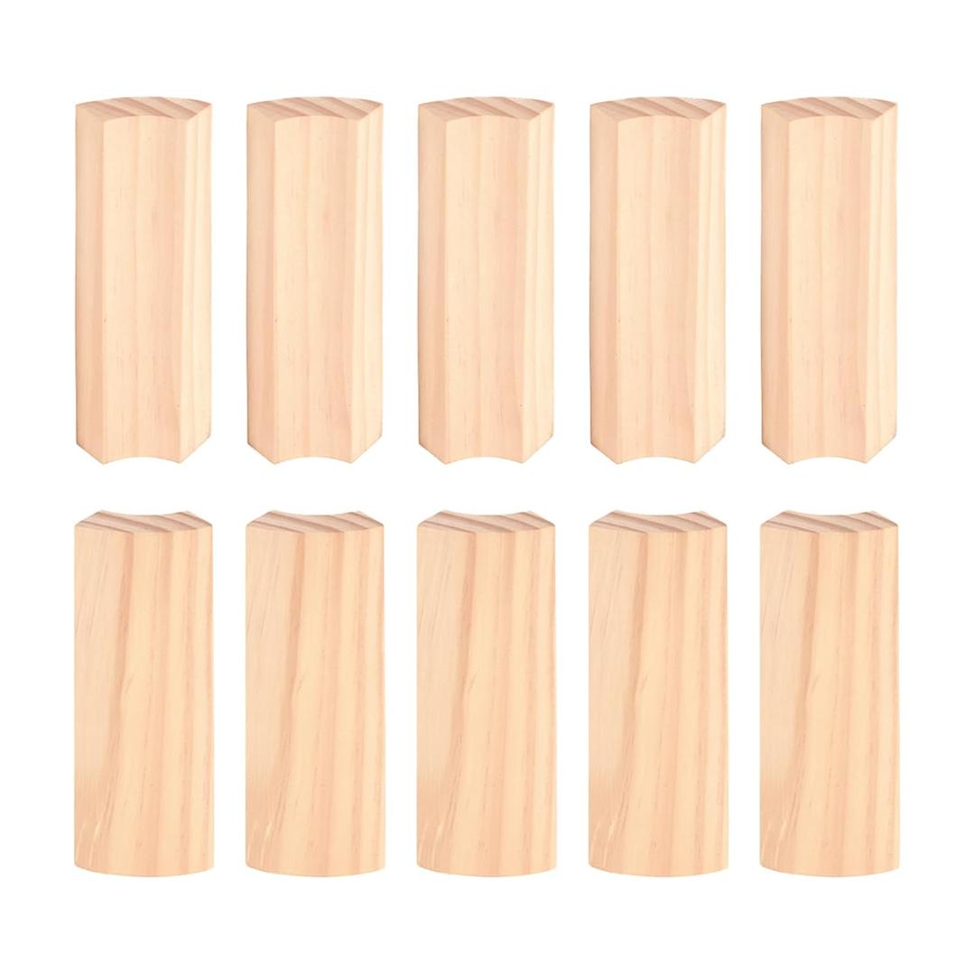 10 Pcs Rounded Bullnose Corner Trim, 5.5" x 3/4" Bullnose Corners, Wood Corner Trim, Baseboard Rounded Outside Baseboard Molding and Trim for Decorative Corner Impact Protection