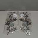 MorningRo 2 Pcs Metal Flower Leaves Wall Art, 15.75 Inch Spring Wall Decor, Vintage Leaf Wall Hanging, Rustic Wall Decor for Holiday Indoor Outdoor (Brown)