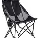 SUNNYFEEL High Back Camping Chair for Adults, Lightweight Camping Chair Support 250 lbs Heavy Duty, Compact Folding Chair Design, Portable & Collapsible Camping Chairs for Outdoor, Camp, Beach, Picnic