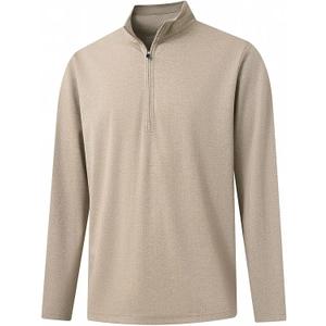 M MAELREG Quarter Zip Pullover Men Mock Neck Long Sleeve Performance Golf Athletic Pullover Half Zip Mens Sweatshirt XXL